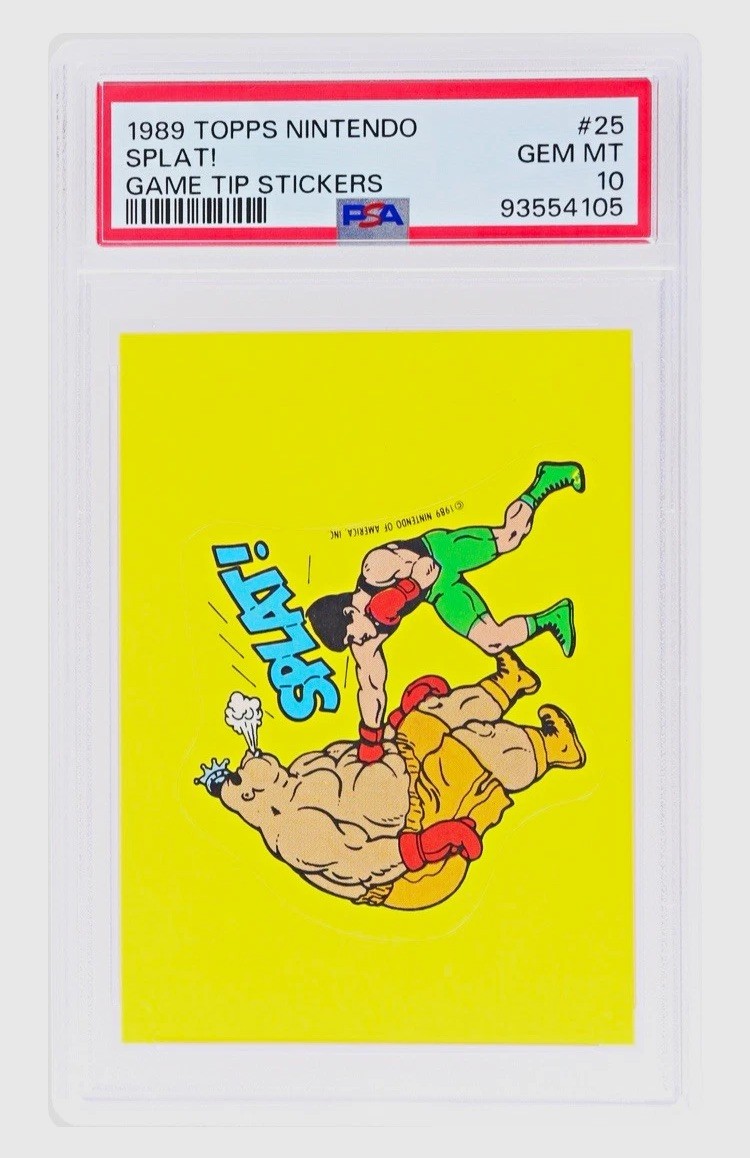 Topps 1989 Nintendo Splat Mario Sticker #25 TOP-SECRET TIPS PSA 10 93554105