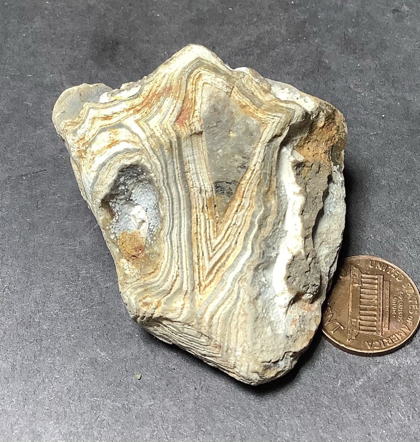Sumatra Banded Agate Specimen, 100% All Natural 45x55x30mm, 3.1oz #514 Sumatra Banded Agate Specimen, 100% All Natural 45x55x30mm, 3.1oz #514