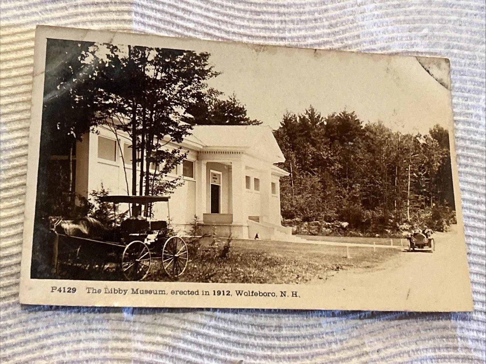 Wolfeboro New Hampshire NH Libby Museum Real Photo Vintage Postcard Wolfeboro New Hampshire NH Libby Museum Real Photo Vintage Postcard