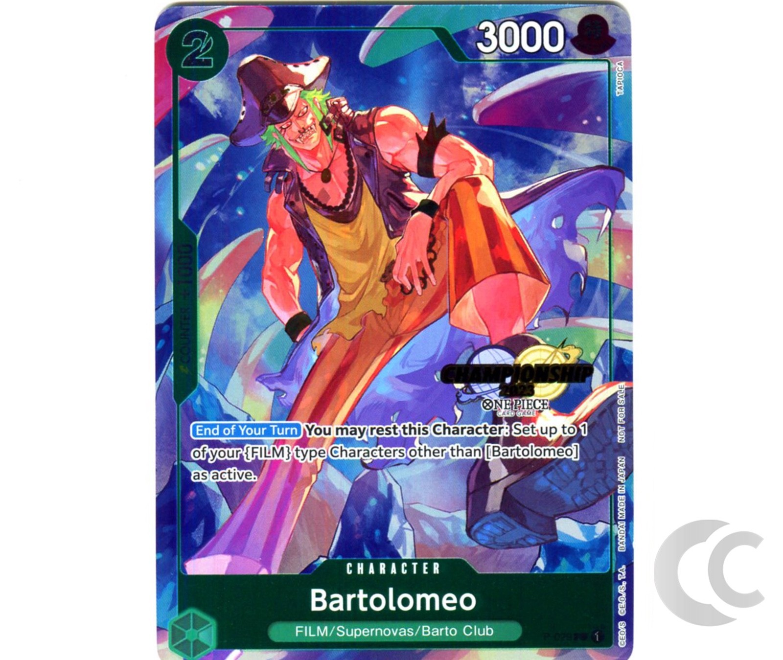 Bartolomeo P-029 Championship Stamp ONE PIECE Card Game English NM