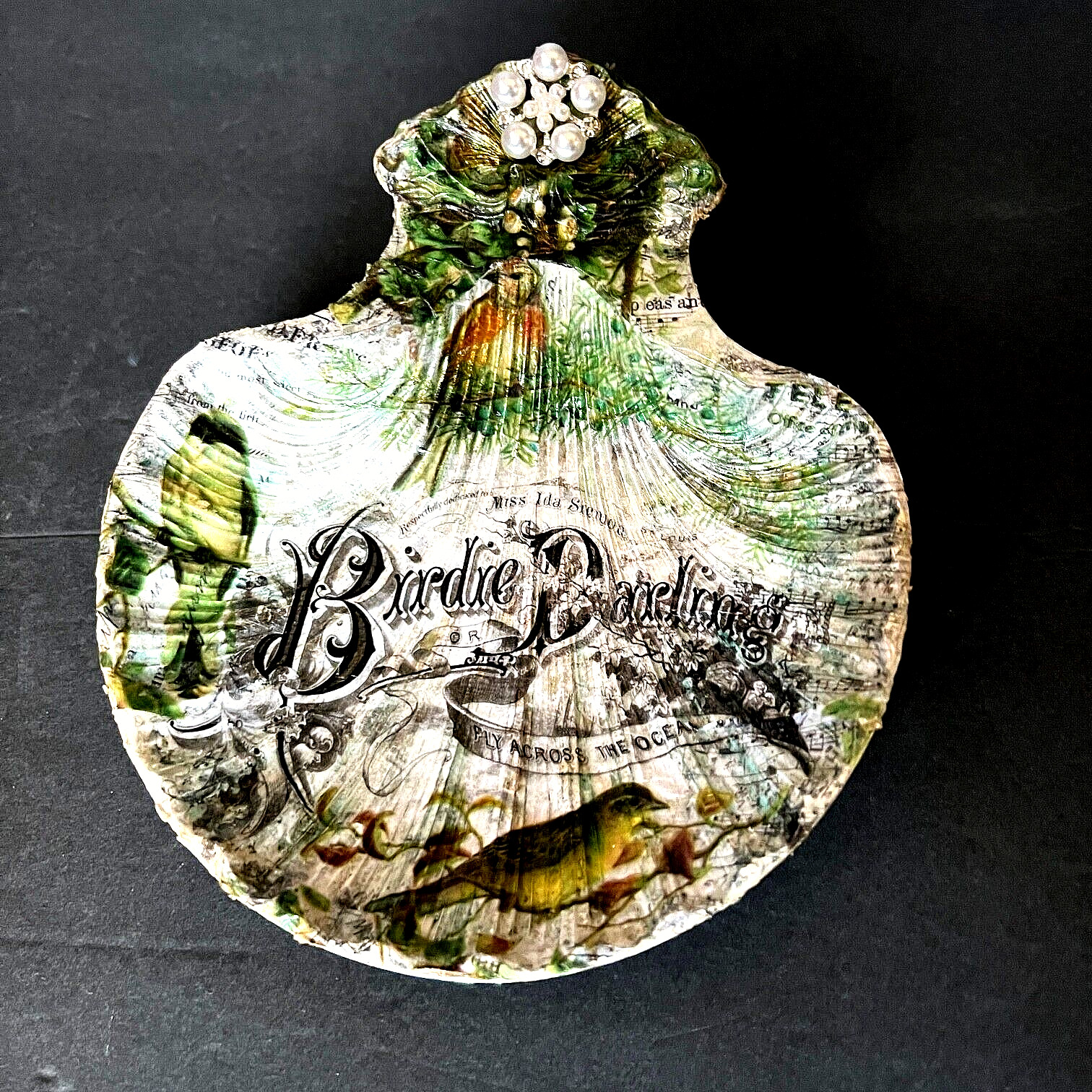 Upcycled Vintage Silver Plate Scallop Shell Trinket Dish Silver Guild England