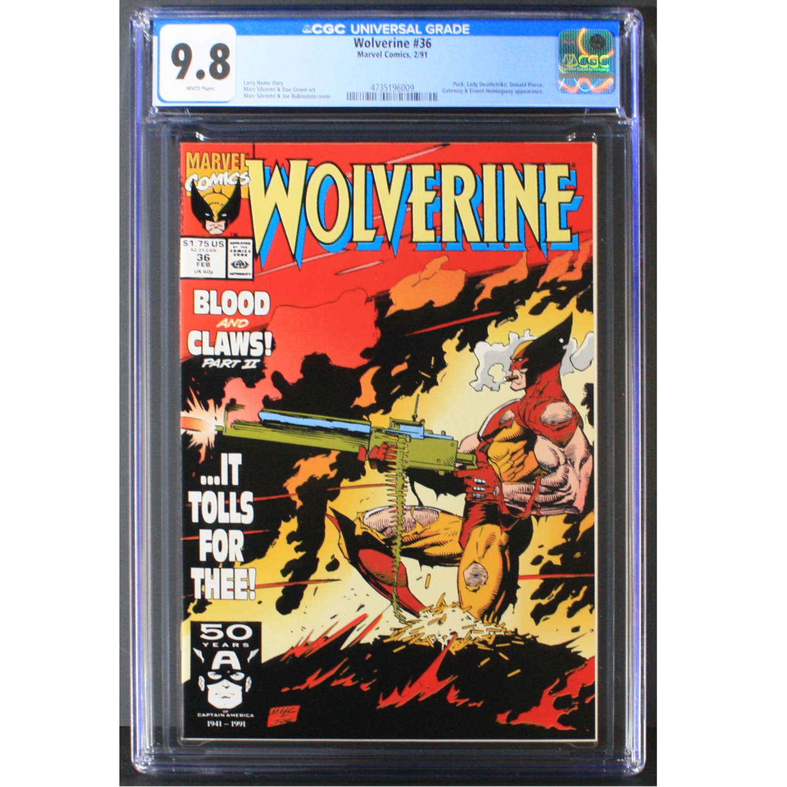 Wolverine #36 CGC 9.8 - WP - NM/MT - Silvestri Cover - Iconic Cover Wolverine #36 CGC 9.8 - WP - NM/MT - Silvestri Cover - Iconic Cover