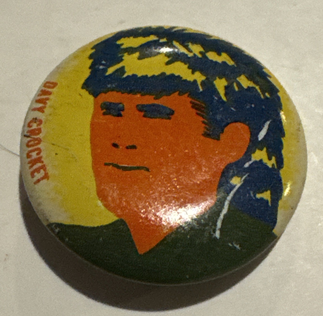 VINTAGE DAVY CROCKET PIN 1950’s Button Pinback