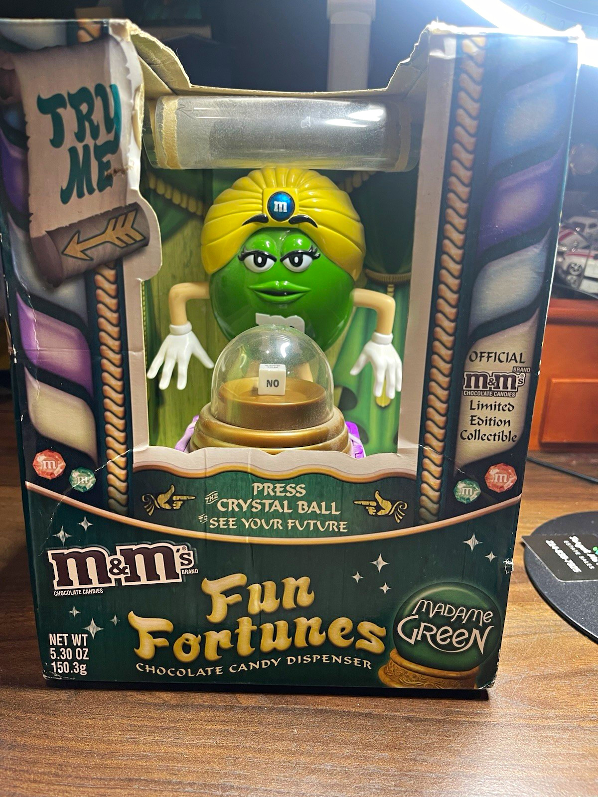 M&M\'s Advertising Fun Fortunes Madame Green Candy Dispenser Candy & Nuts M&M\'s Advertising Fun Fortunes Madame Green Candy Dispenser Candy & Nuts