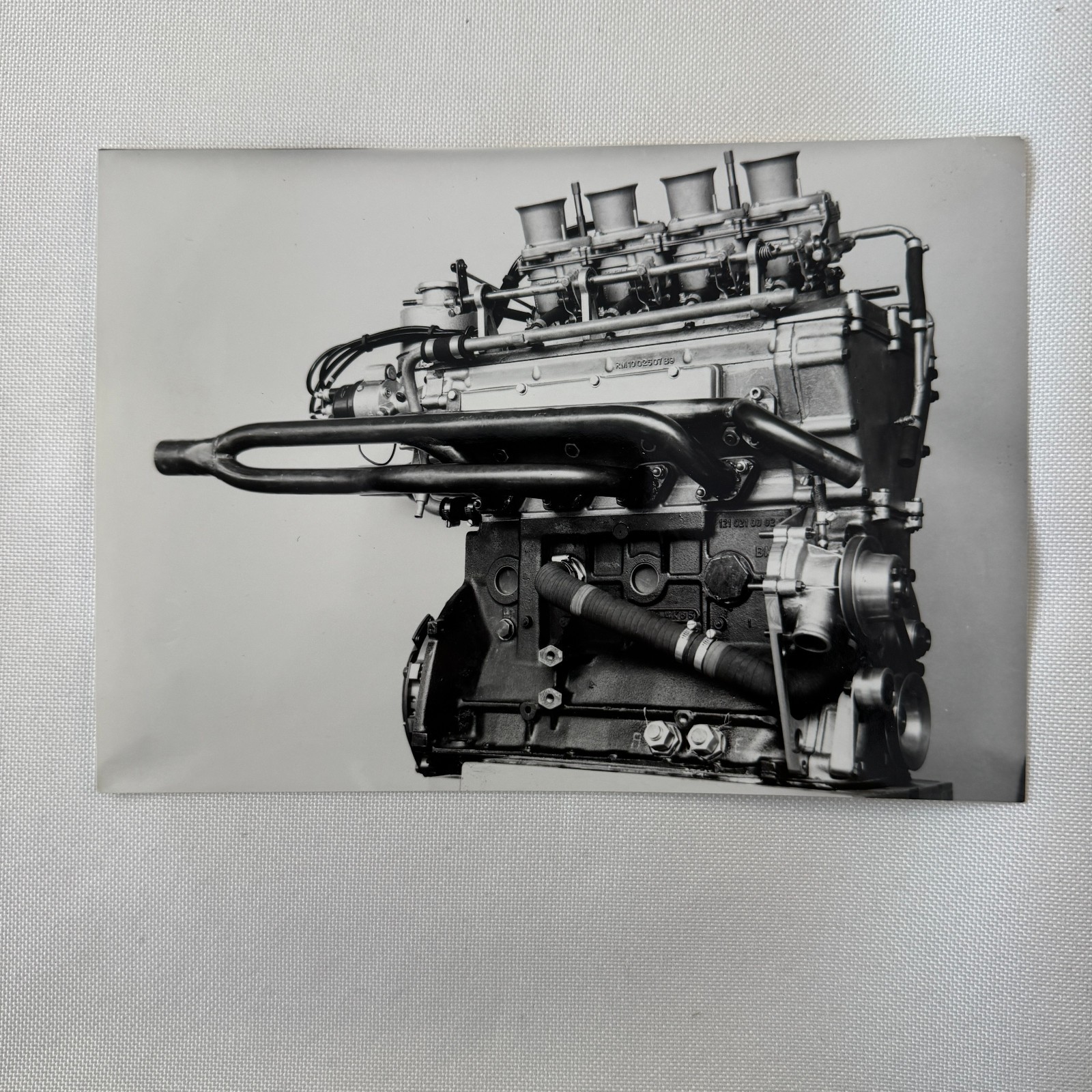 Vintage Car Engine Photo Photograph Print Racing Motor