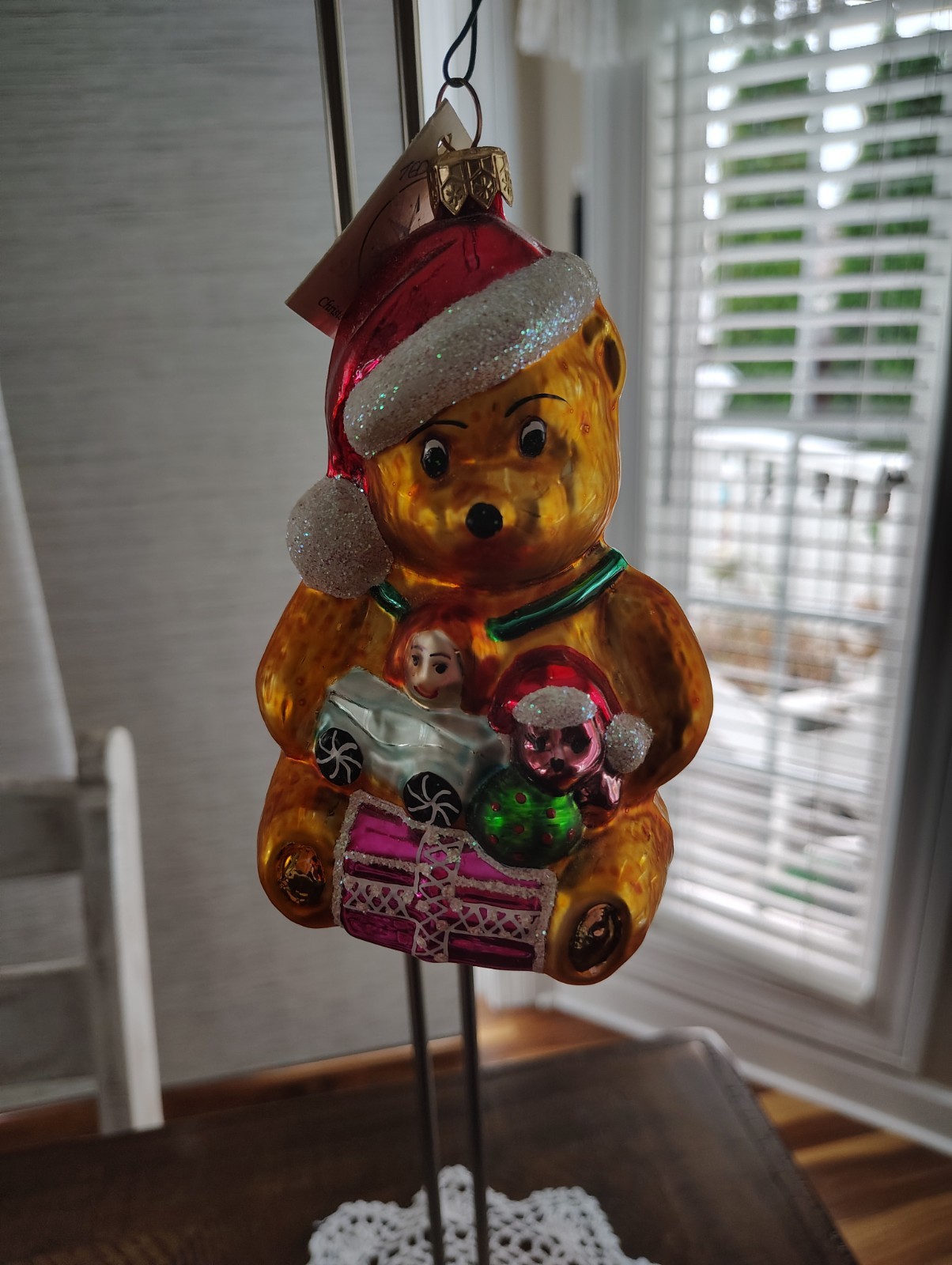 Vintage Christopher Radko Large Golden Teddy Bear Retired
