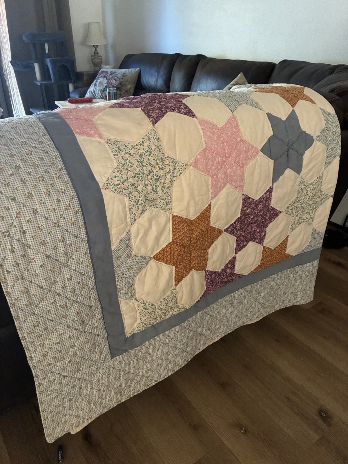 Antique Star Handstitched Quilt King Size Antique Star Handstitched Quilt King Size