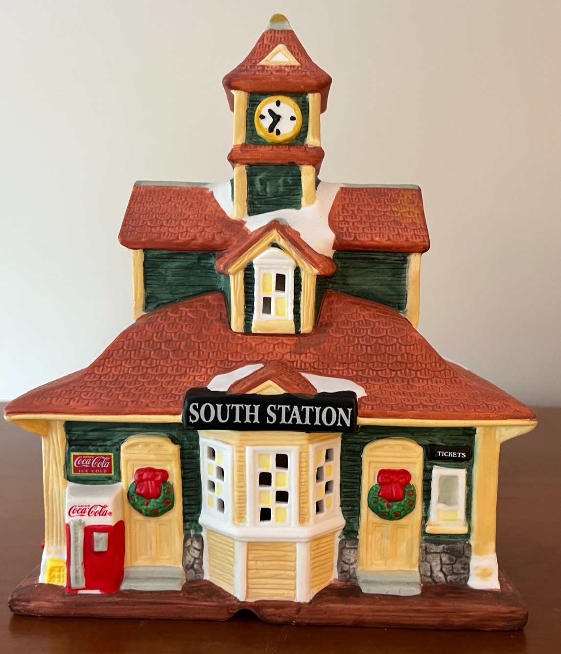Coca-Cola Town Square Collection Christmas Village, South Station, EUC
