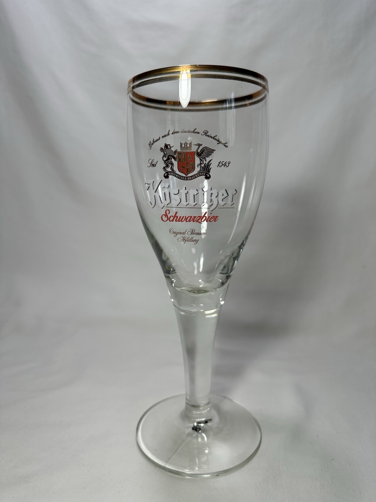 Large Vintage Köstritzer Footed Beer Glass German Beer