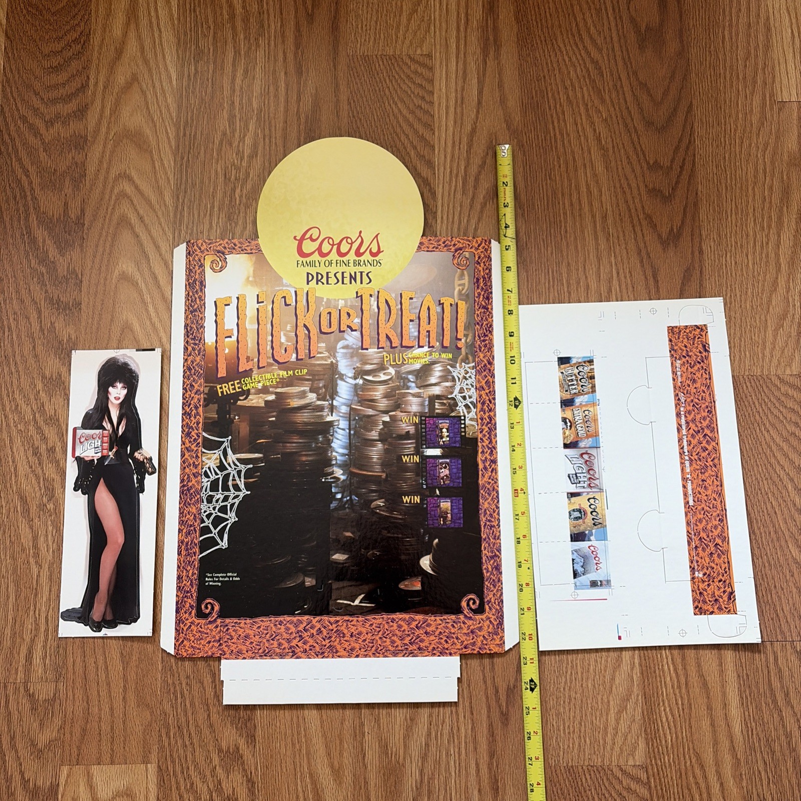ELVIRA Coors Light Flick Or Treat Halloween Counter Display Standee Vintage New