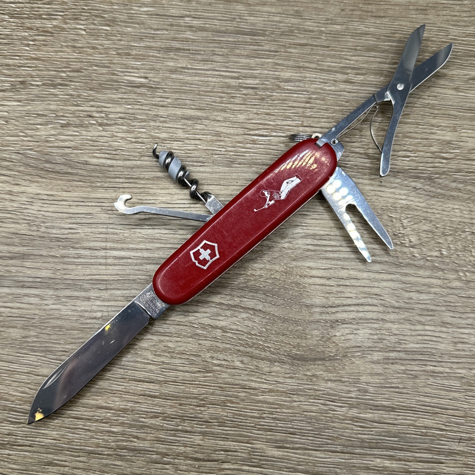 Victorinox Swiss Army Knife Golfer Retired Vintage 91mm Golf Rare EXCELLENT