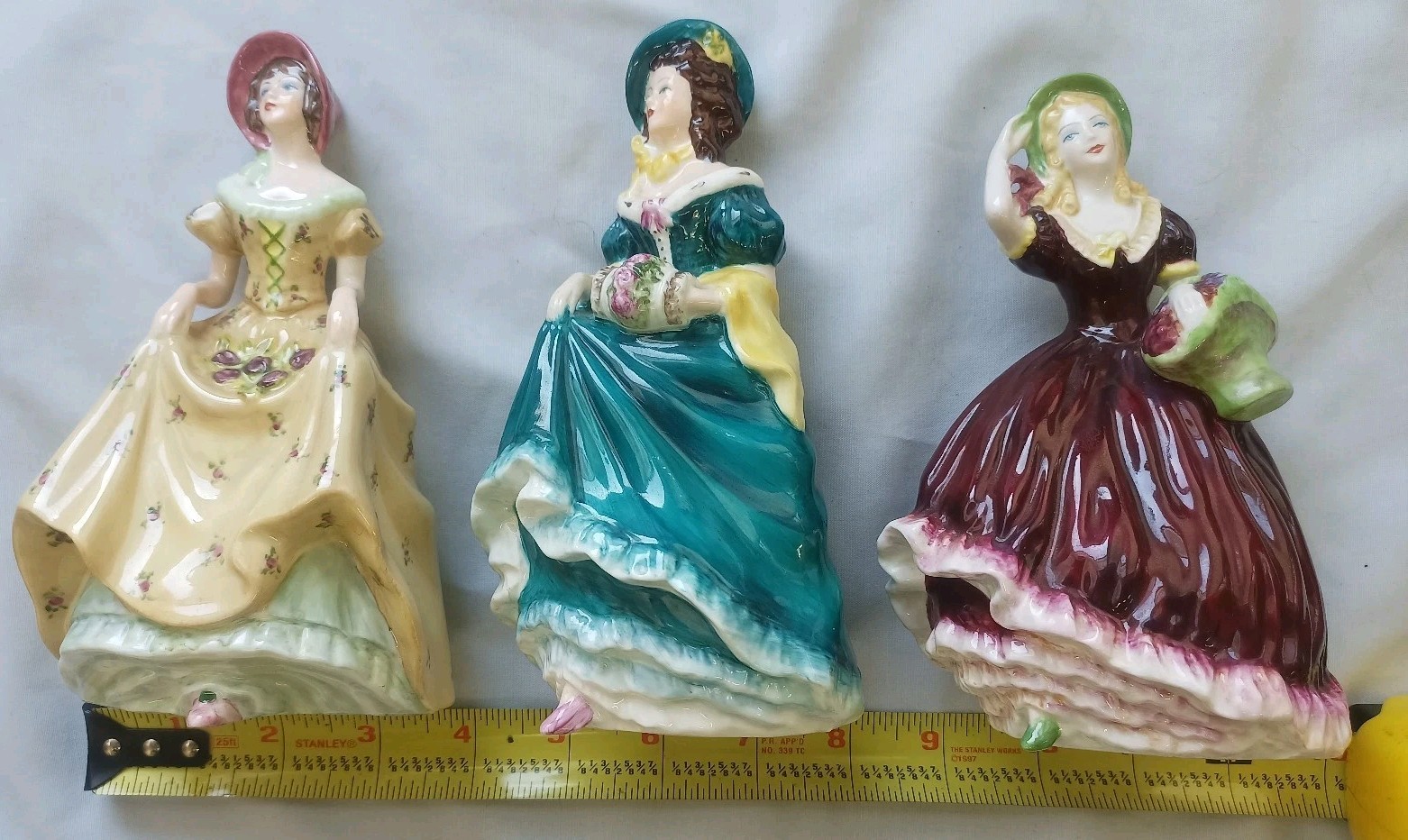 Coalport Ladies Bone China 3 Figures England Penelope, Breeze, Judith Ann