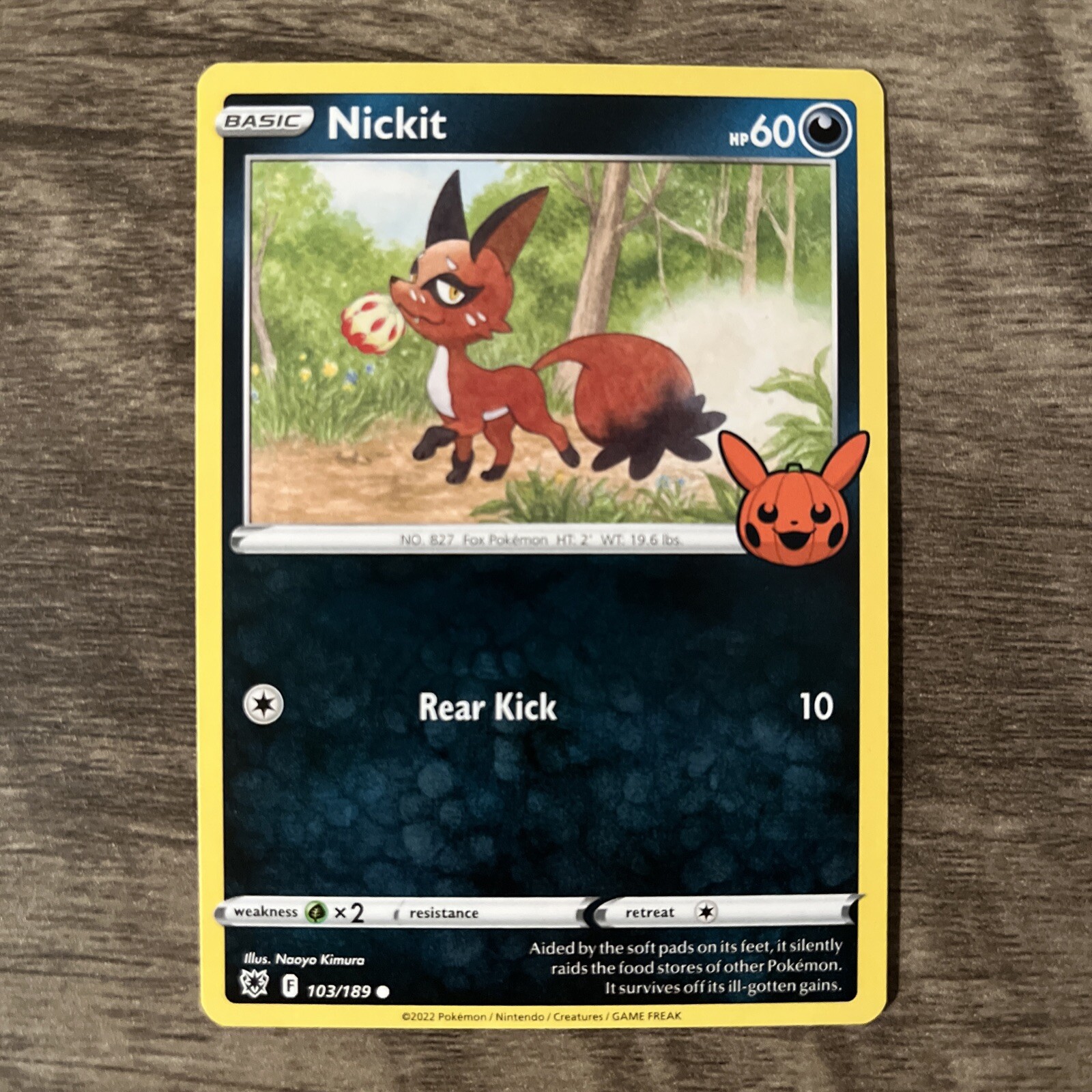 Nickit 103/189 Regular Trick or Trade BOOster 2022 Halloween Pokemon  MINT