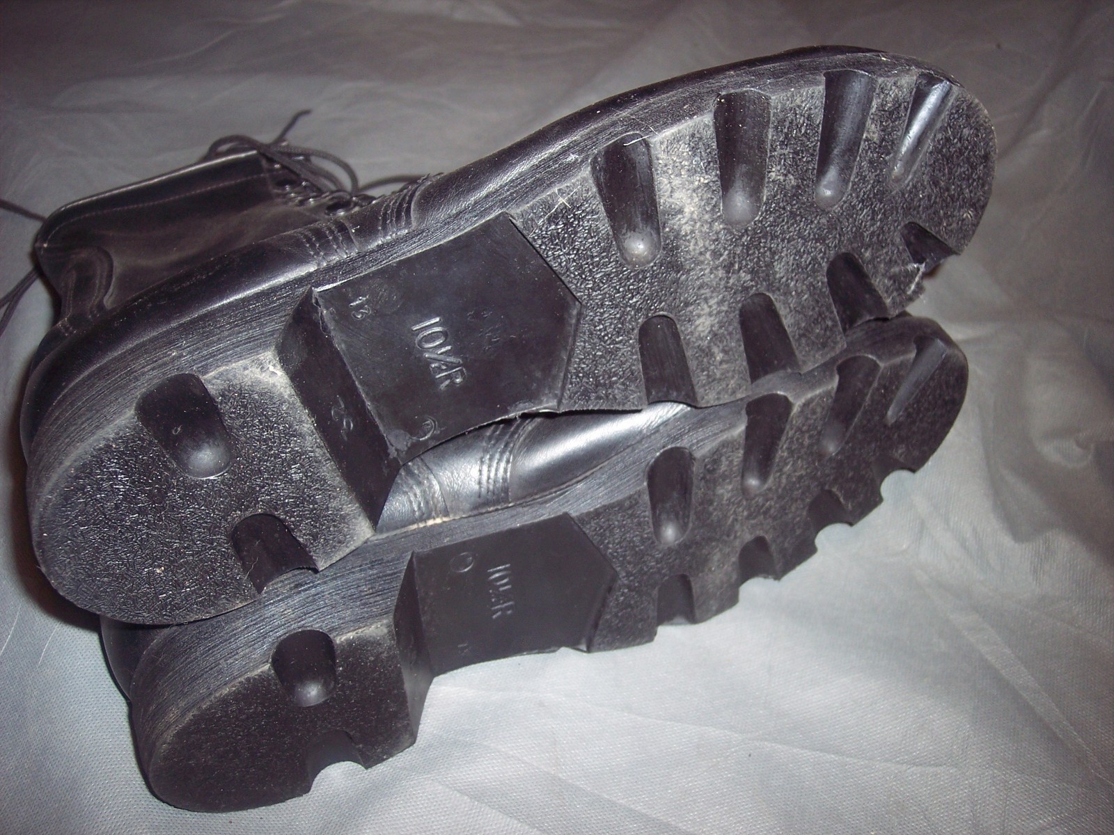 Military Combat Boots 10.5 R Army Boots Black Leather Boots New Insoles Gulf War