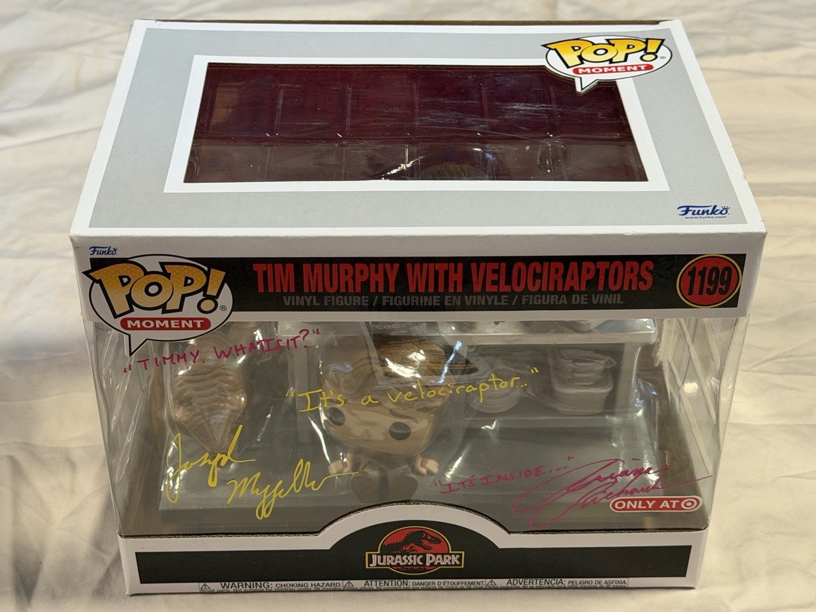 Funko: Jurassic Park: Tim Murphy #1199 ~ Mazzello & Richards Signed & Quotes JSA