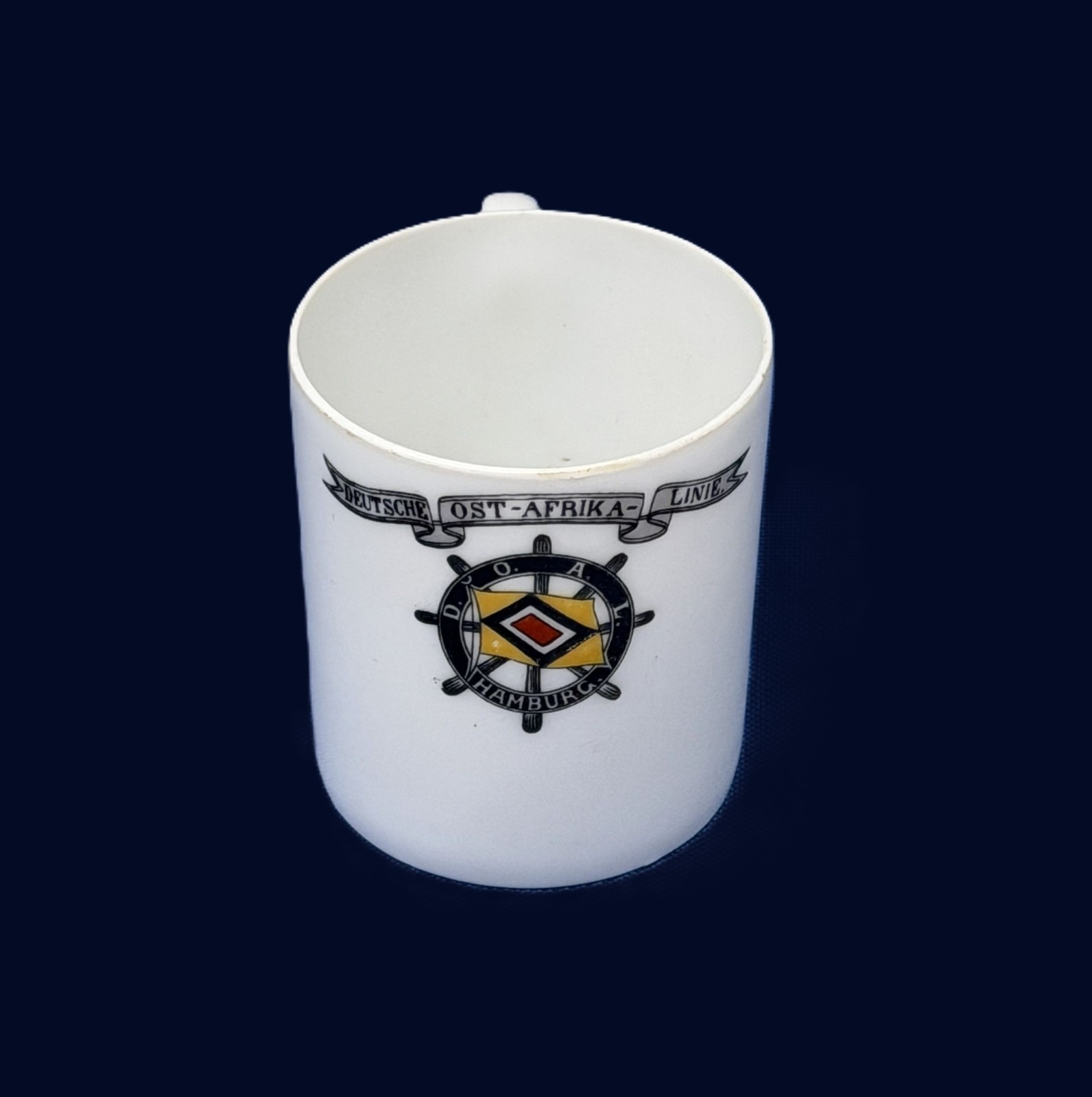 Early 20th Century China Demi Cup from Deutsche Ost-Afrika Linie (Woermann Line)