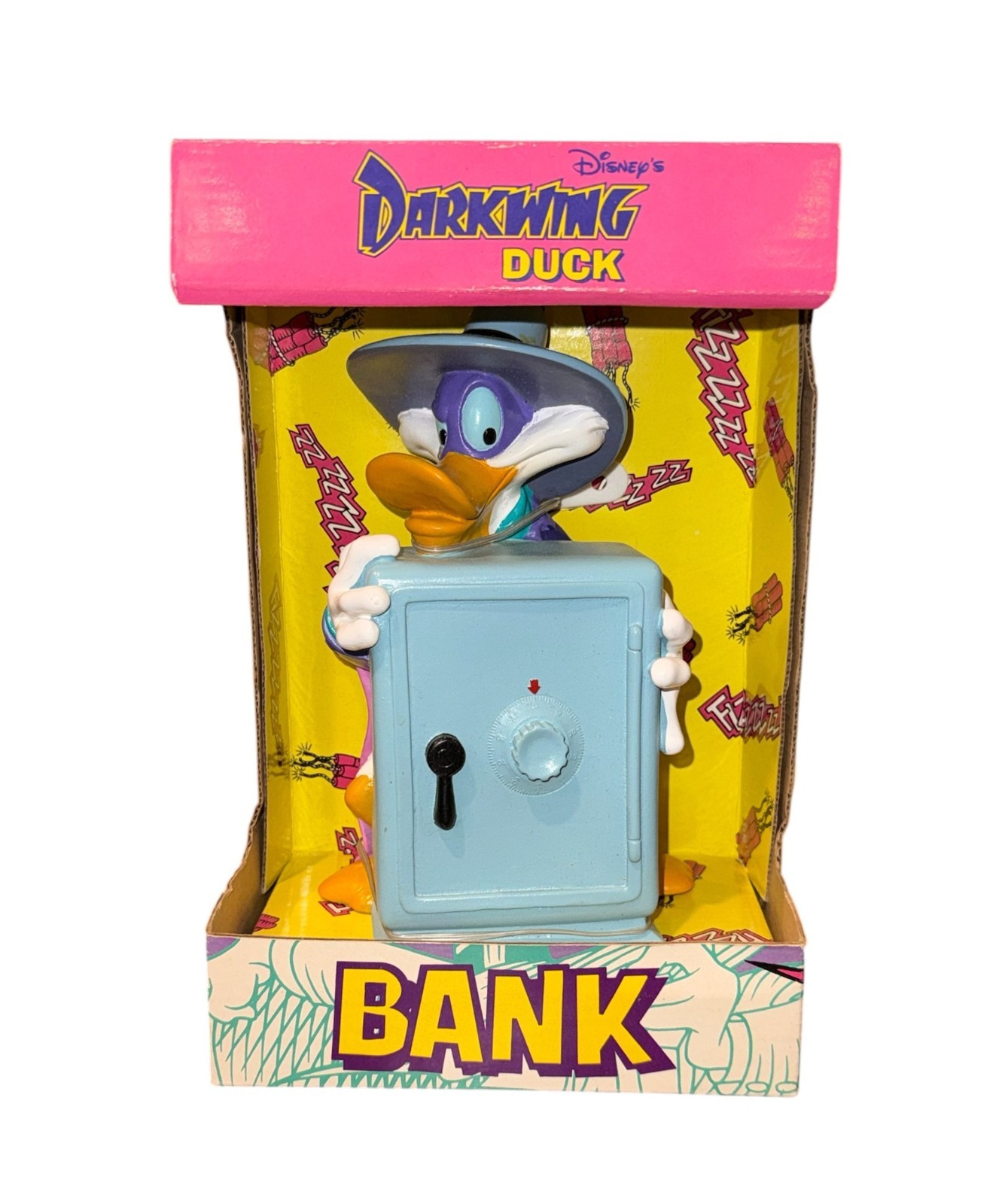 Vintage Darkwing Duck PVC Safe Coin Bank