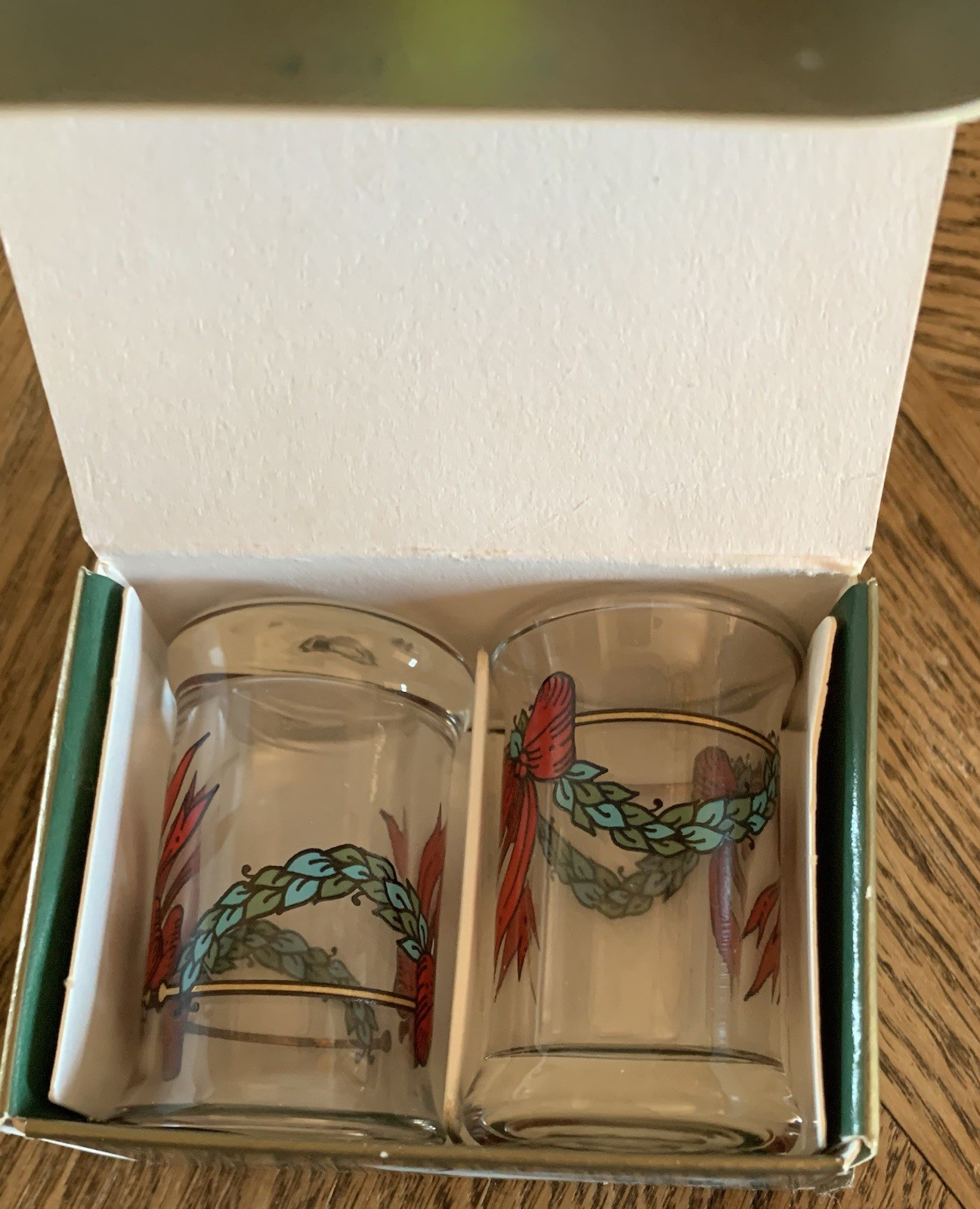 Vintage Henrik Hansen Royal Copenhagen  Shot Dram Glasses Denmark Jingle Bells