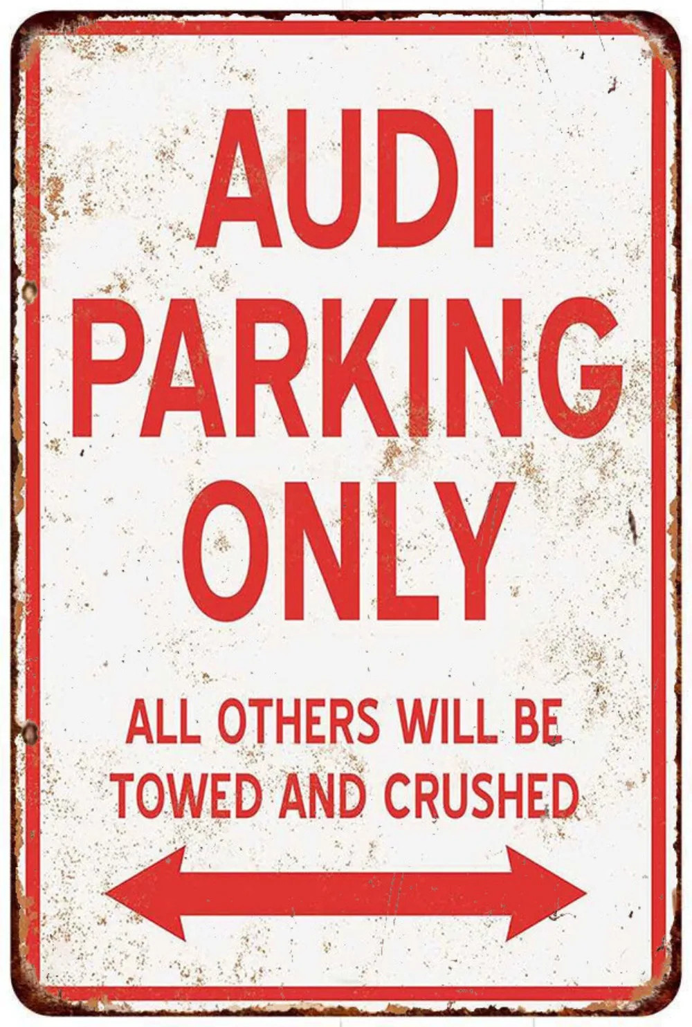 Audi Parking ONLY Vintage LOOK Garage Tin Metal Signs Home Décor 8x12