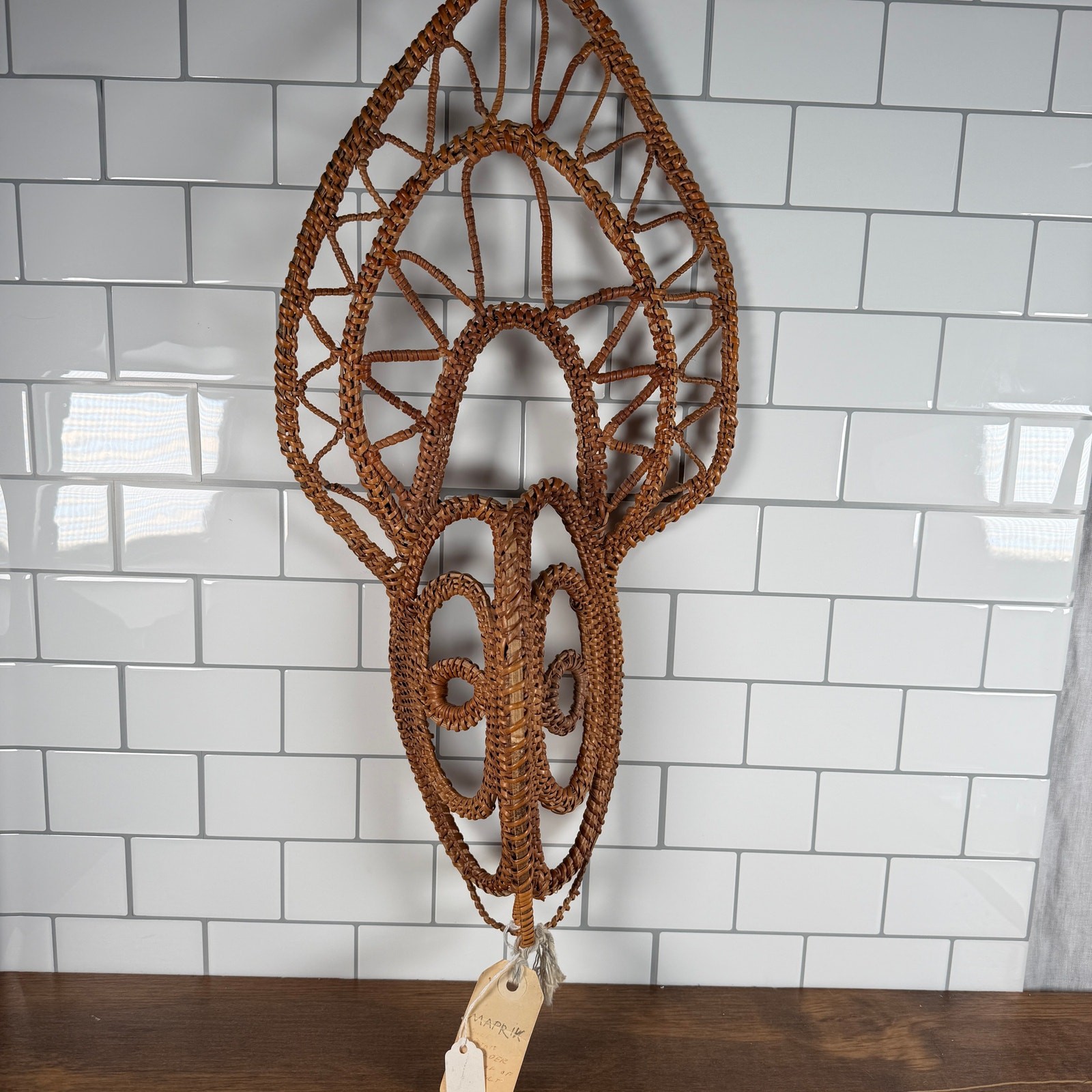 Vintage Papua New Guinea Abelam Woven Basketry Yam Mask Maprik