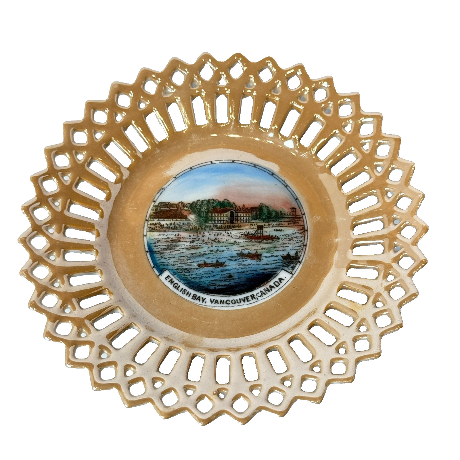 ENGLISH BAY - VANCOUVER CANADA Souvenir China TRINKET DISH PLATE
