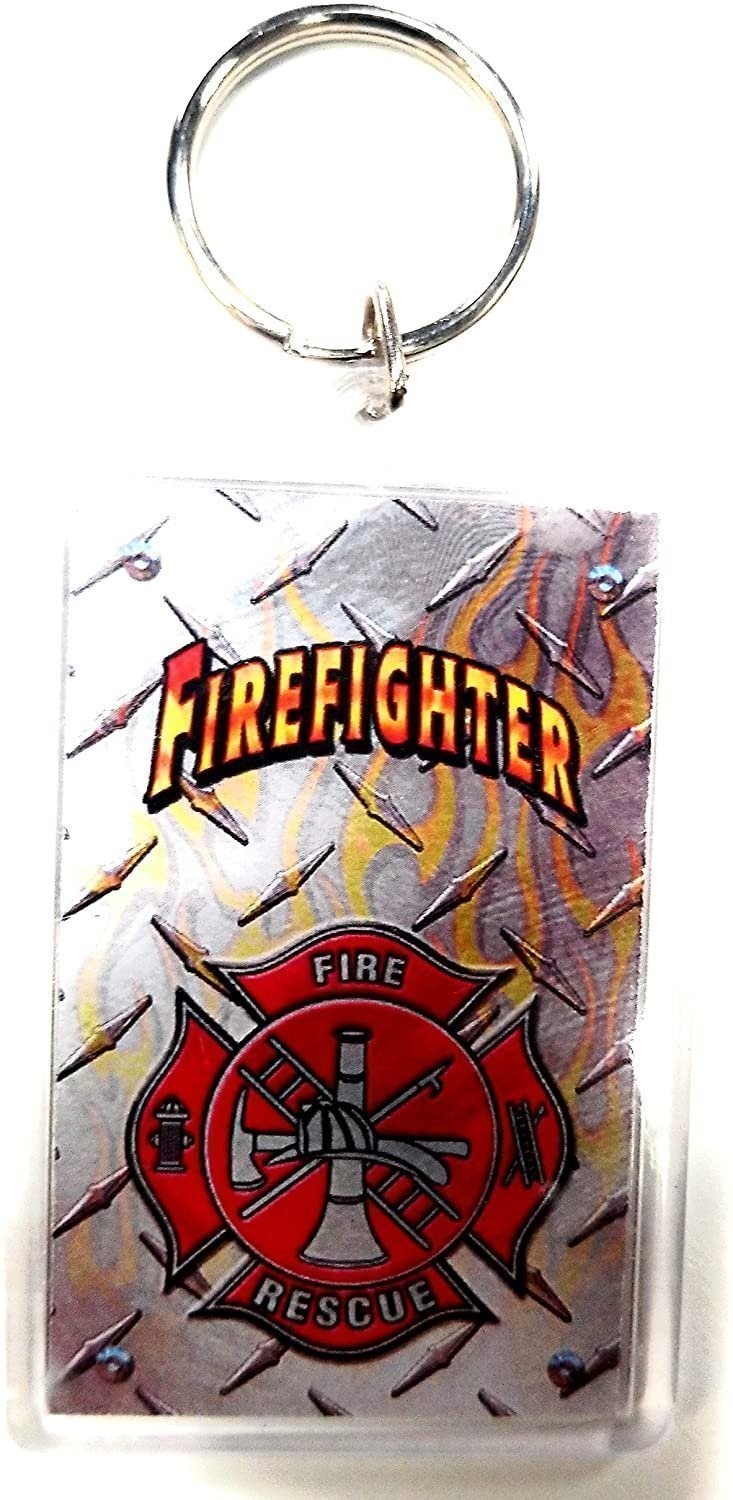 Fire Department 2x3 Acrylic Keychain w/1\