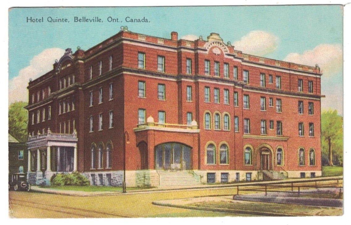 ANTIQUE 1930'S HOTEL QUINTE BELLEVILLE ONTARIO CANADA POSTCARD ANTIQUE 1930'S HOTEL QUINTE BELLEVILLE ONTARIO CANADA POSTCARD