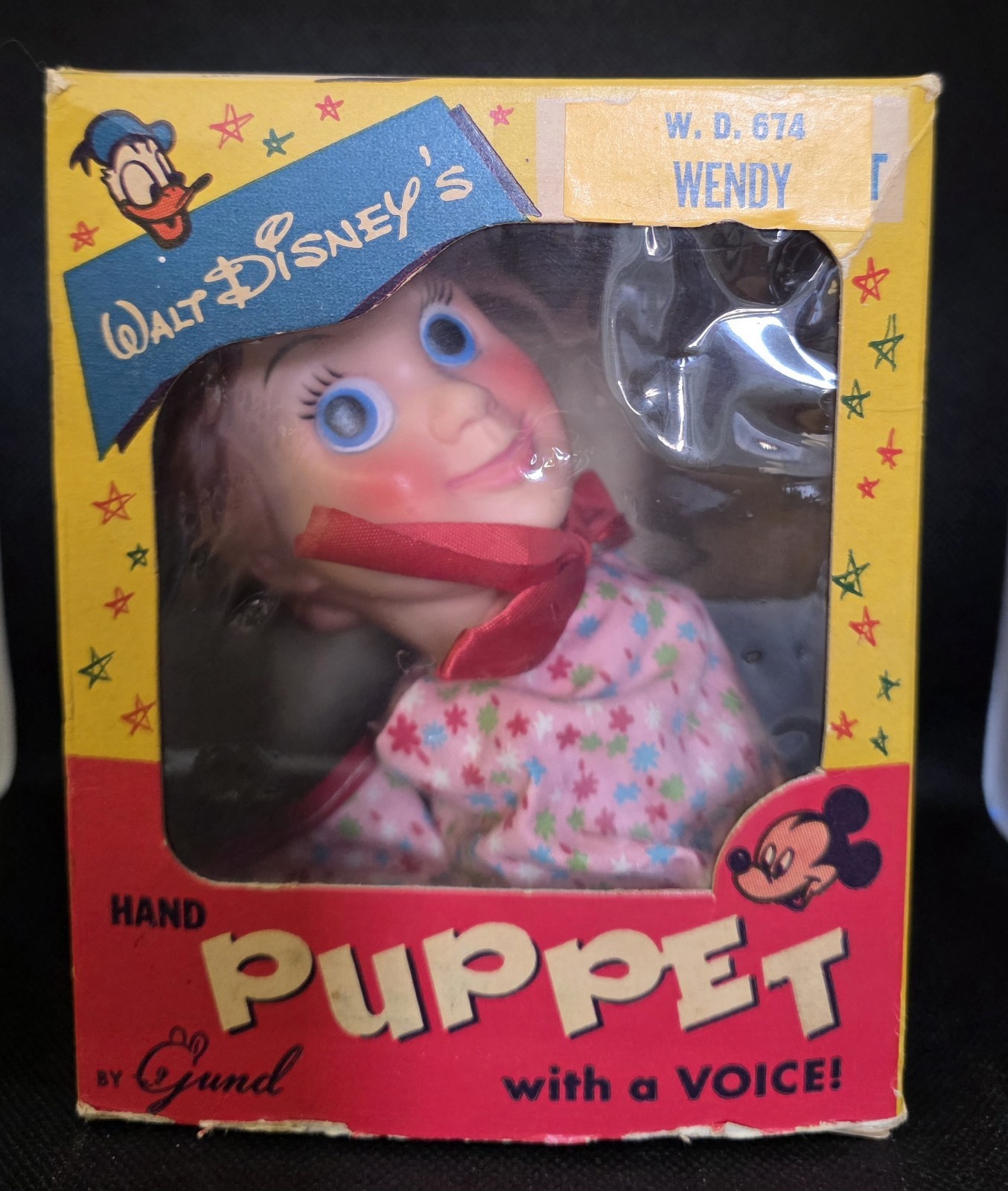 GREAT MID-CENTURY (1950's)  WALT DISNEY'S HAND PUPPET WENDY