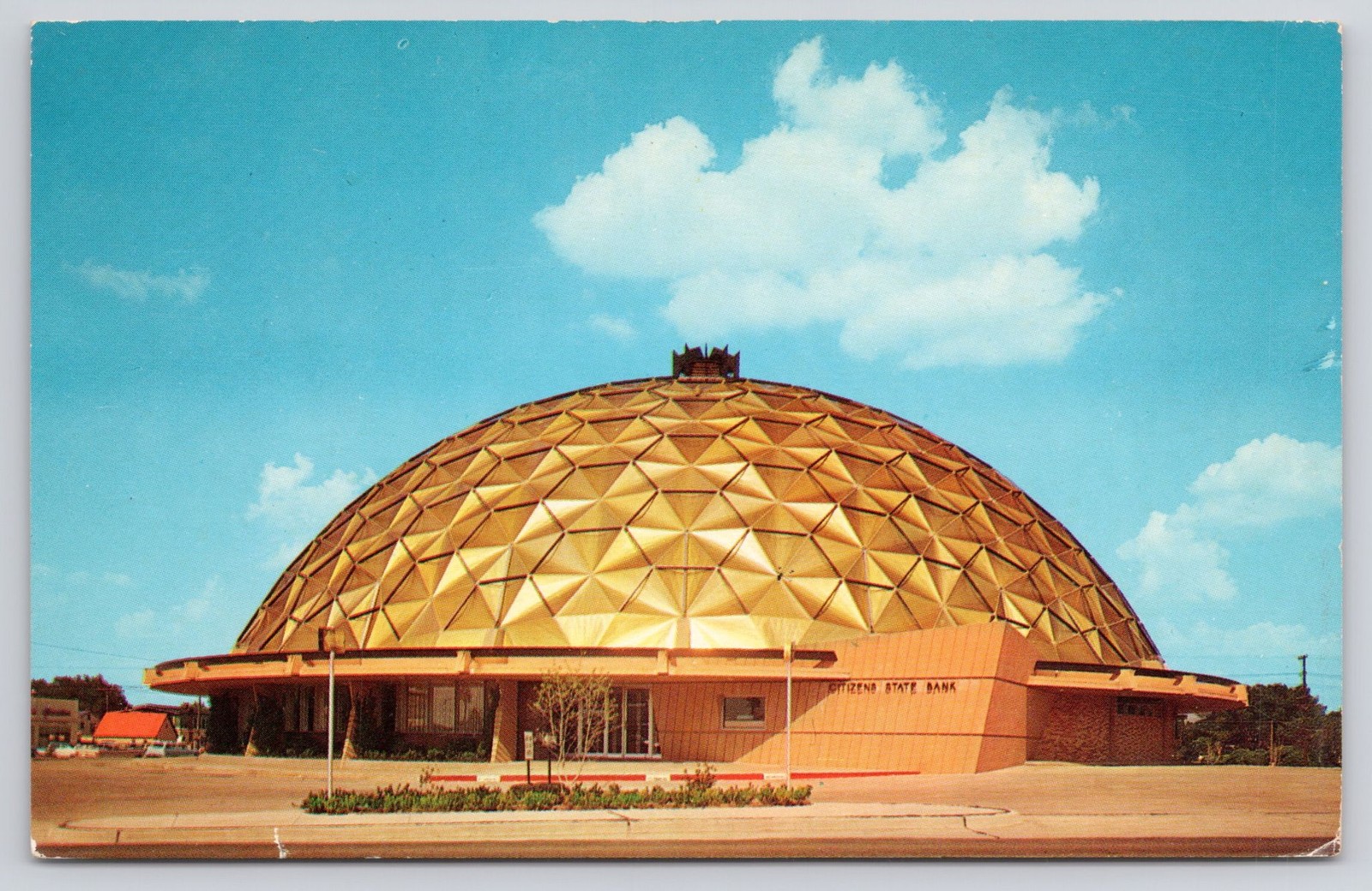 Bob Taylor Photography Postcard Citizens State Bank Dome Oklahoma City Sent 1961