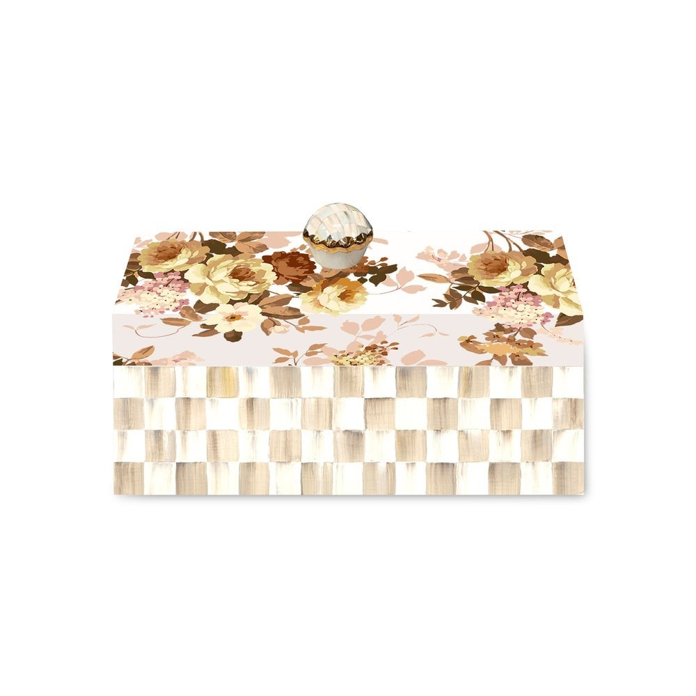 Brand New MacKenzie Childs Wild Rose White Box