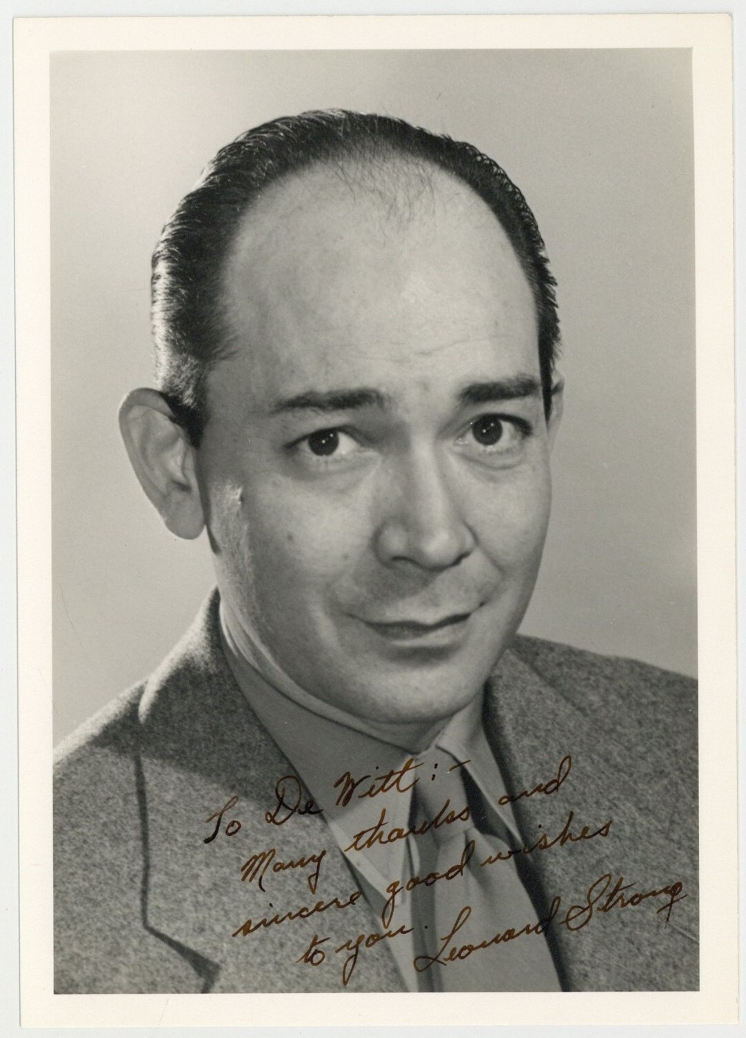 Leonard Strong Signed Photo 1955 Fu Manchu Get Smart Claw Cobra Twilight Zone 