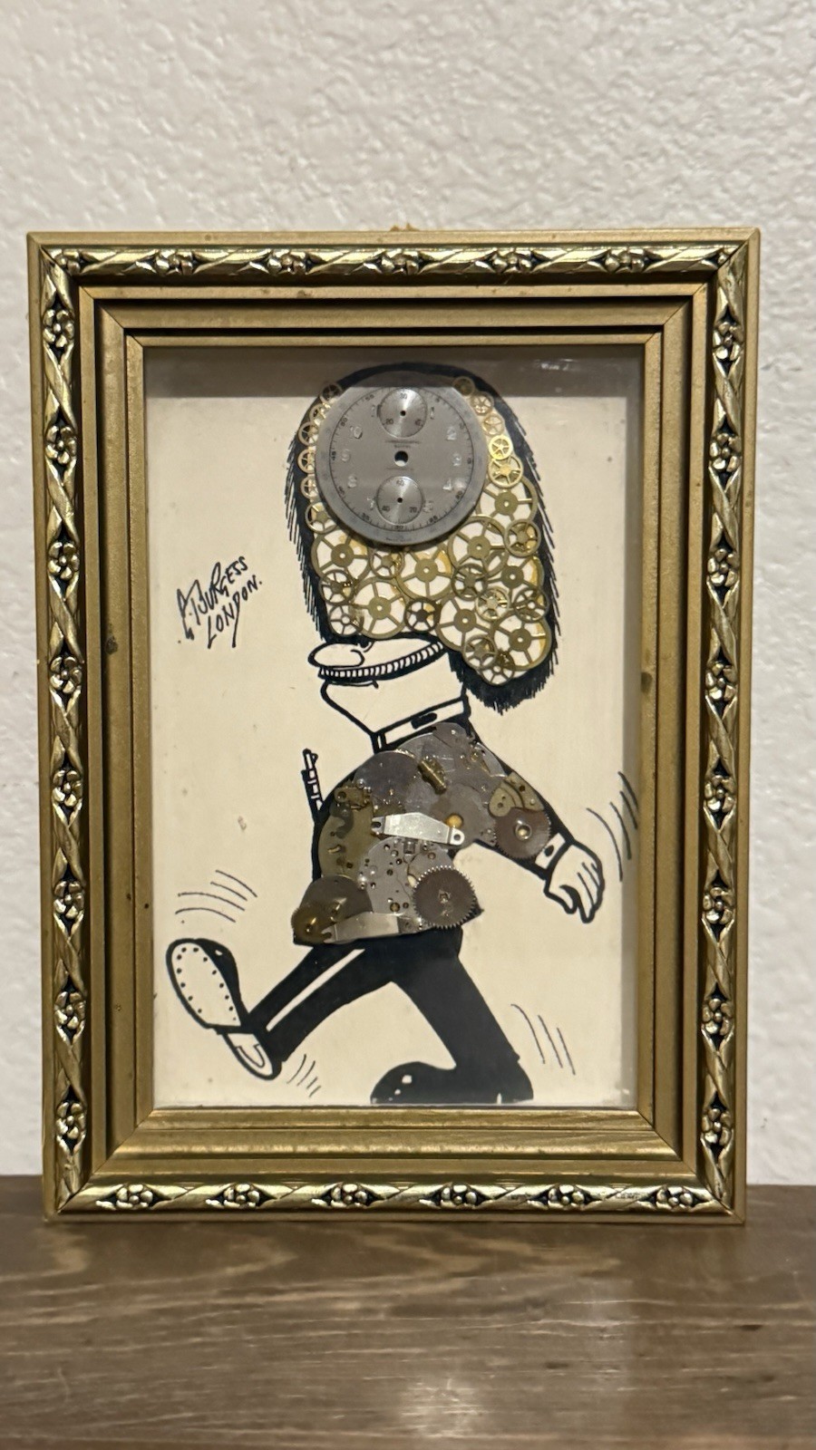 MCM Buckingham palace guard Humorous Horological Collage By G. Burgess 7x5