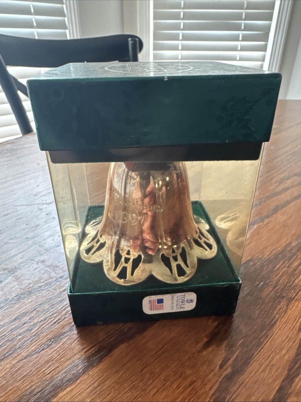 🌲 Towle Silversmiths 1997 Silver Plated Pierced Annual Christmas Bell With Box