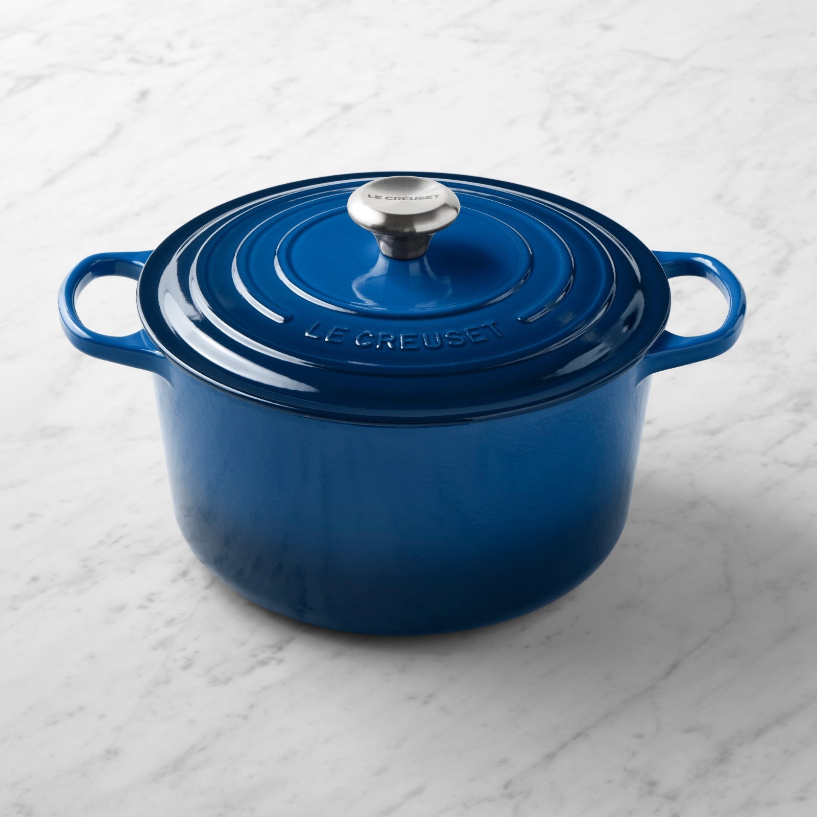 Le Creuset Signature Enameled Cast Iron Deep Round Oven, 6.5-Qt Lapis