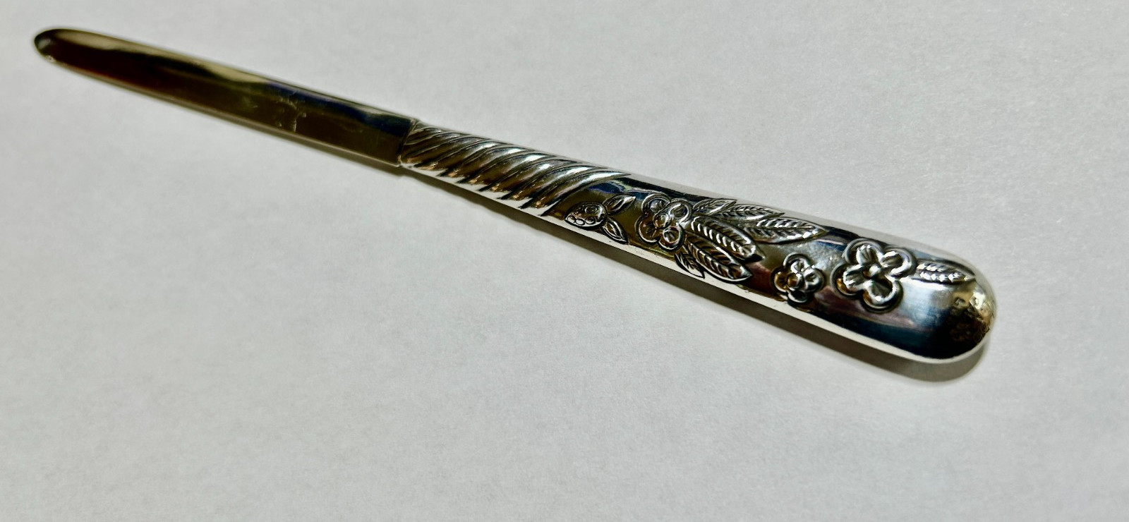 Ladies’ Vintage 925 Sterling Silver Letter Opener Mexico Floral 7.5” 19.97g