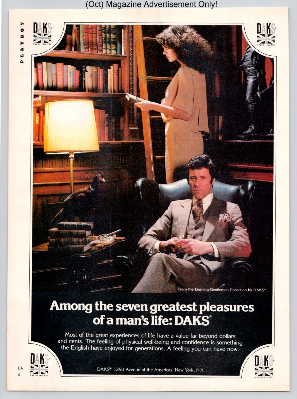 DAKS London Menswear British Gentleman Tailored Suit Vintage 1978 Advertisement