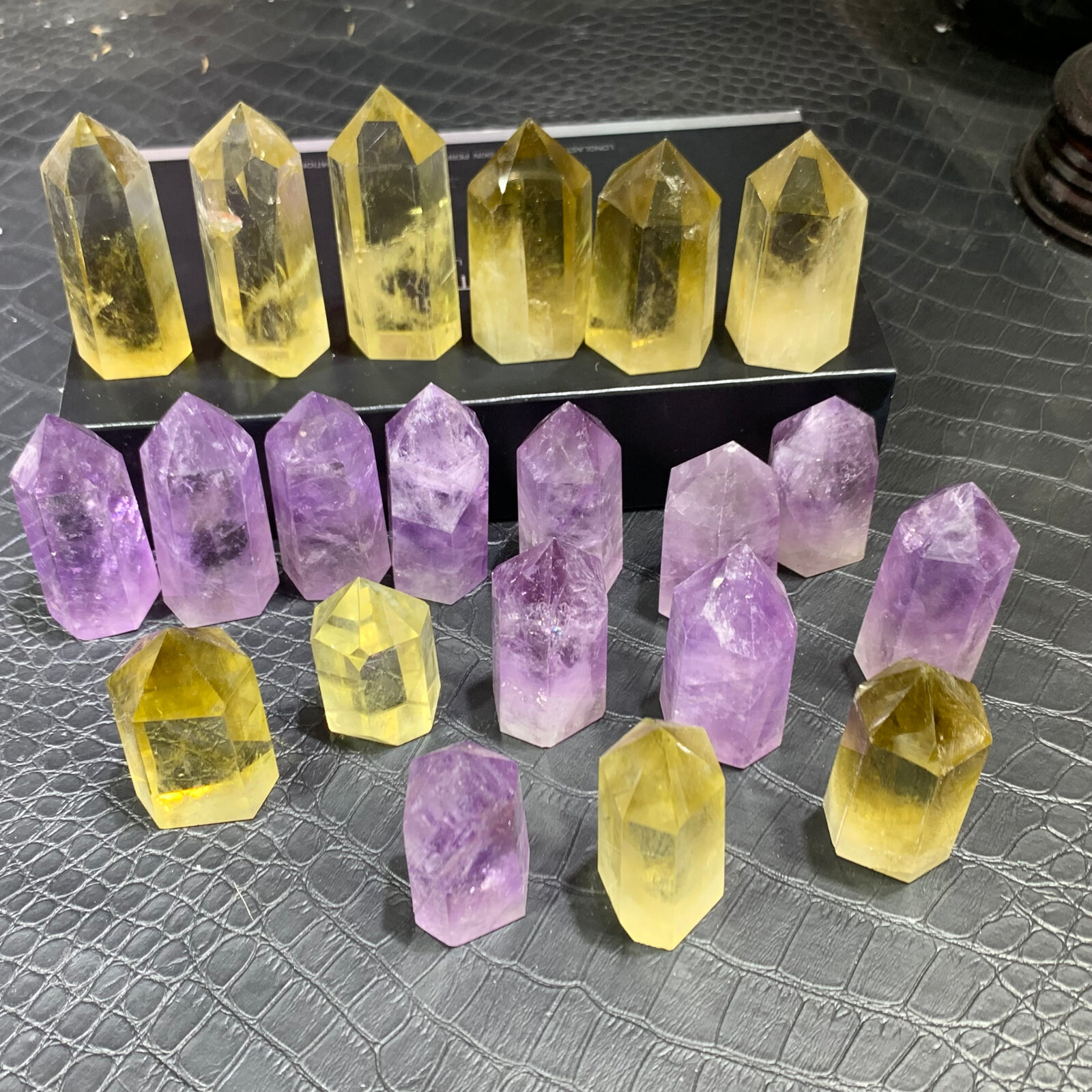 Wholesale Natural amethyst citrine quartz tower Point Crystal Healing 20pcs