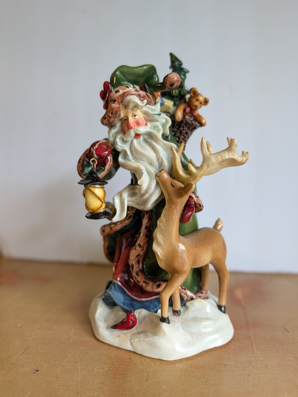 Vintage Porcelain Old World Santa Clause Figure 9in