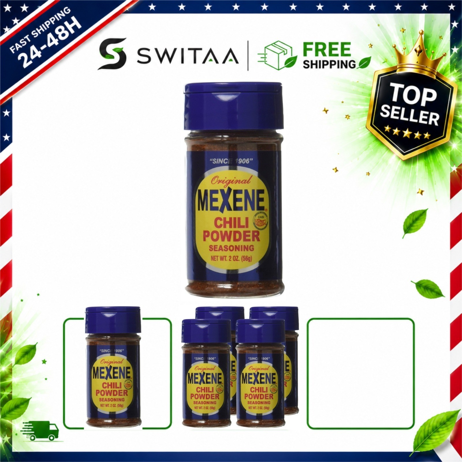MEXENE Original Chili Powder Seasoning 2 oz (Pack of 4) Sealed