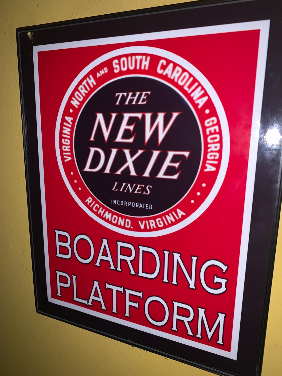 New Dixie Lines Railway Railroad Train Station Bar Man Cave Advertising Sign New Dixie Lines Railway Railroad Train Station Bar Man Cave Advertising Sign