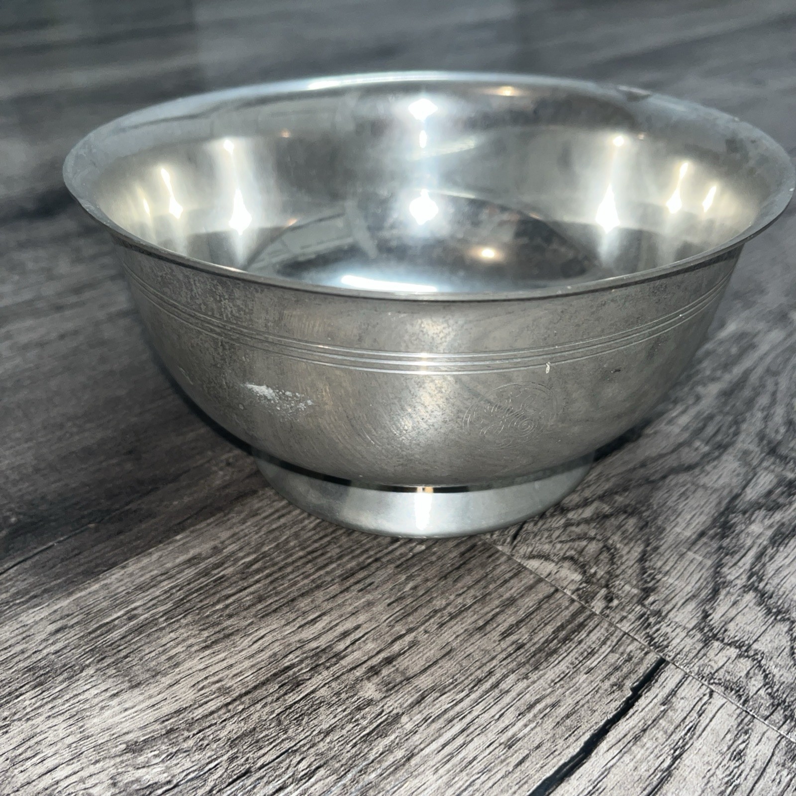 Paul Revere Reproduction Jostens Pewter Bowl  Vintage.