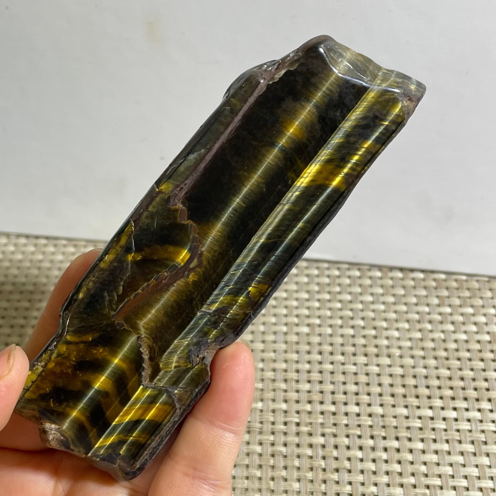 114g Natural tiger\'s-eye Rough Raw Stone Rock Specimen Reiki healing