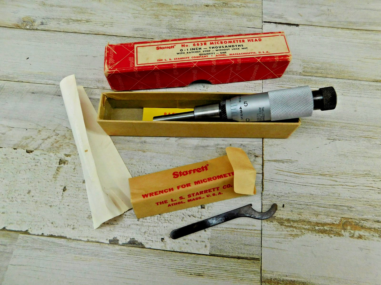 New Starrett Micrometer Head  663R Machinist Tool 0-1\