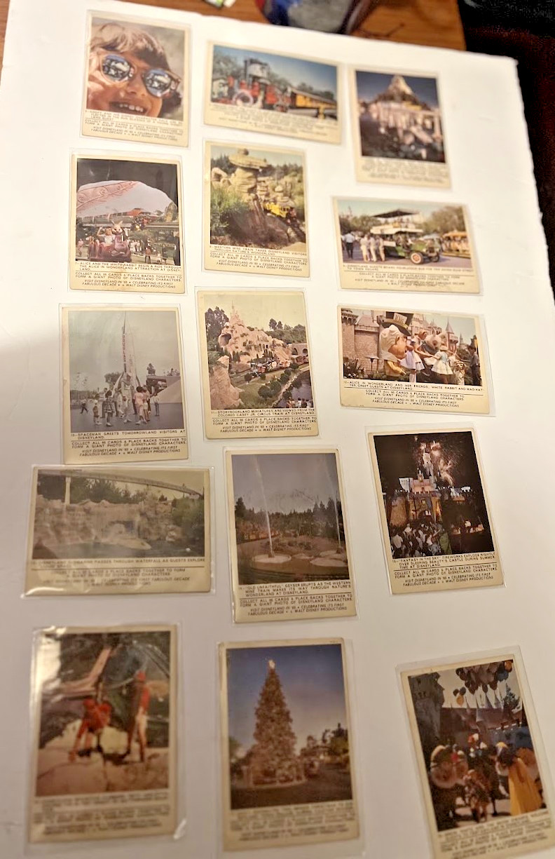 46 DONRUSS DISNEYLAND PUZZLE BACK CARDS 1965 