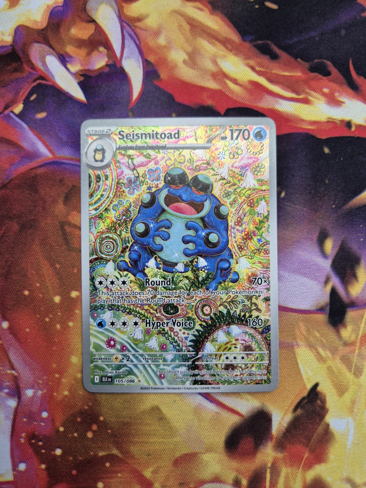 Seismitoad 105/086 Sv: Black Bolt Holo -NM