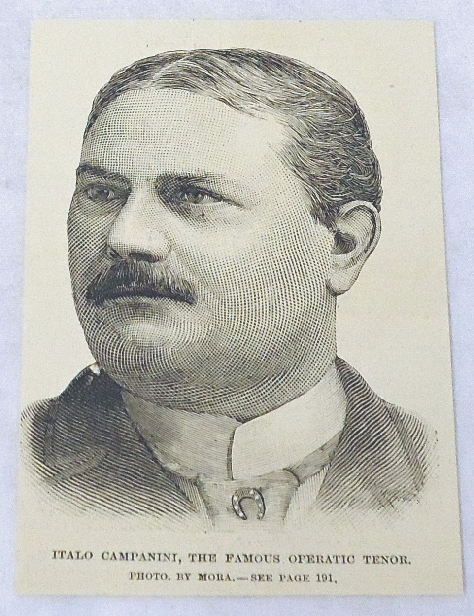 1889 magazine engraving ~ ITALO CAMPANINI, Operatic Tenor