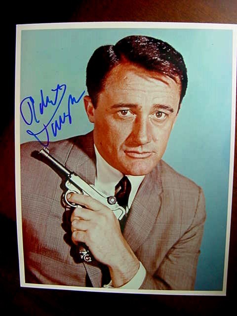  RARE STILL. ROBERT VAUGHN SIGNED