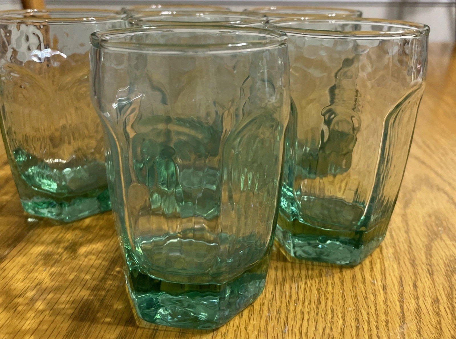 6 VTG Libbey Chivalry Juice Glasses 6-panel Textured Exterior Spanish Green 6 oz