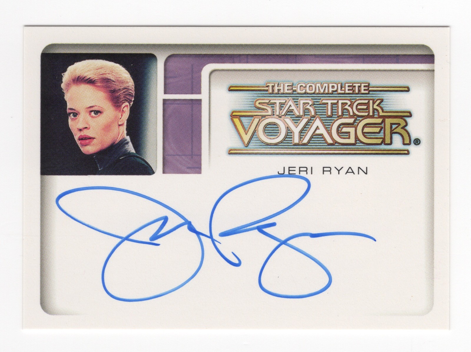 Jeri Ryan as Seven of Nine Complete STAR TREK Voyager Autograph Card Auto CA1