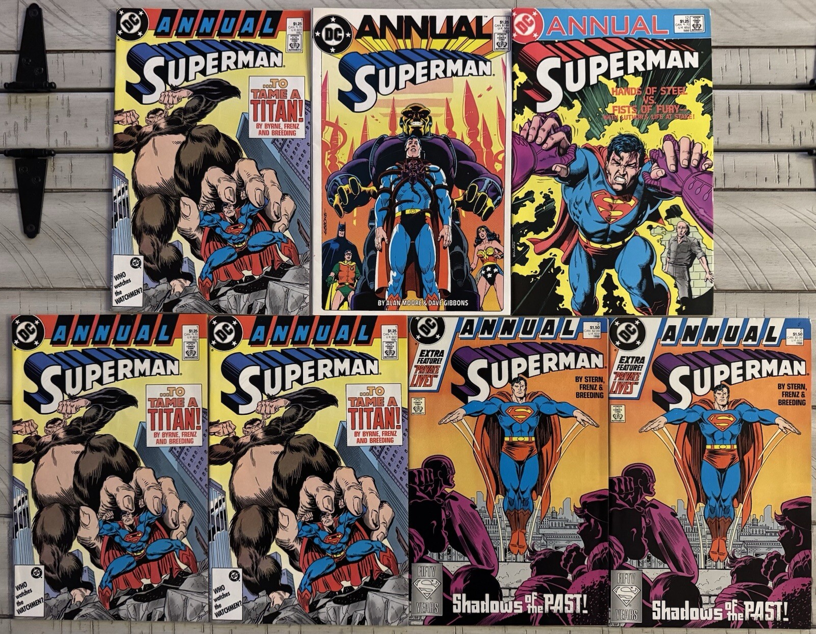 MINT🔥 SUPERMAN ANNUAL 1985-1988 COMIC BOOK LOT 7 ISSUES #1x3 | #2x2 | #11 | #12